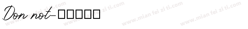 Don not字体转换